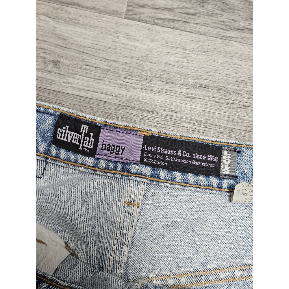 Vintage 90s Levi's Silvertab Baggy Purple Label Jeans Size 32X33 Grunge Skater - Picture 3 of 13